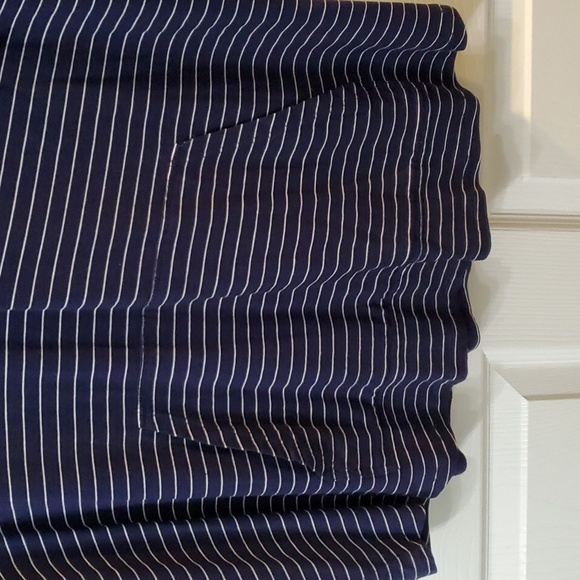 Market and Spruce Woman's Plus Tunic Hoodie Top 1x navy/white - Picture 3 of 5